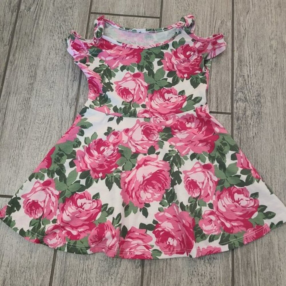 🏷 3/$15 or 5/$20 The Children's Place girls spring floral pink dress size 2T